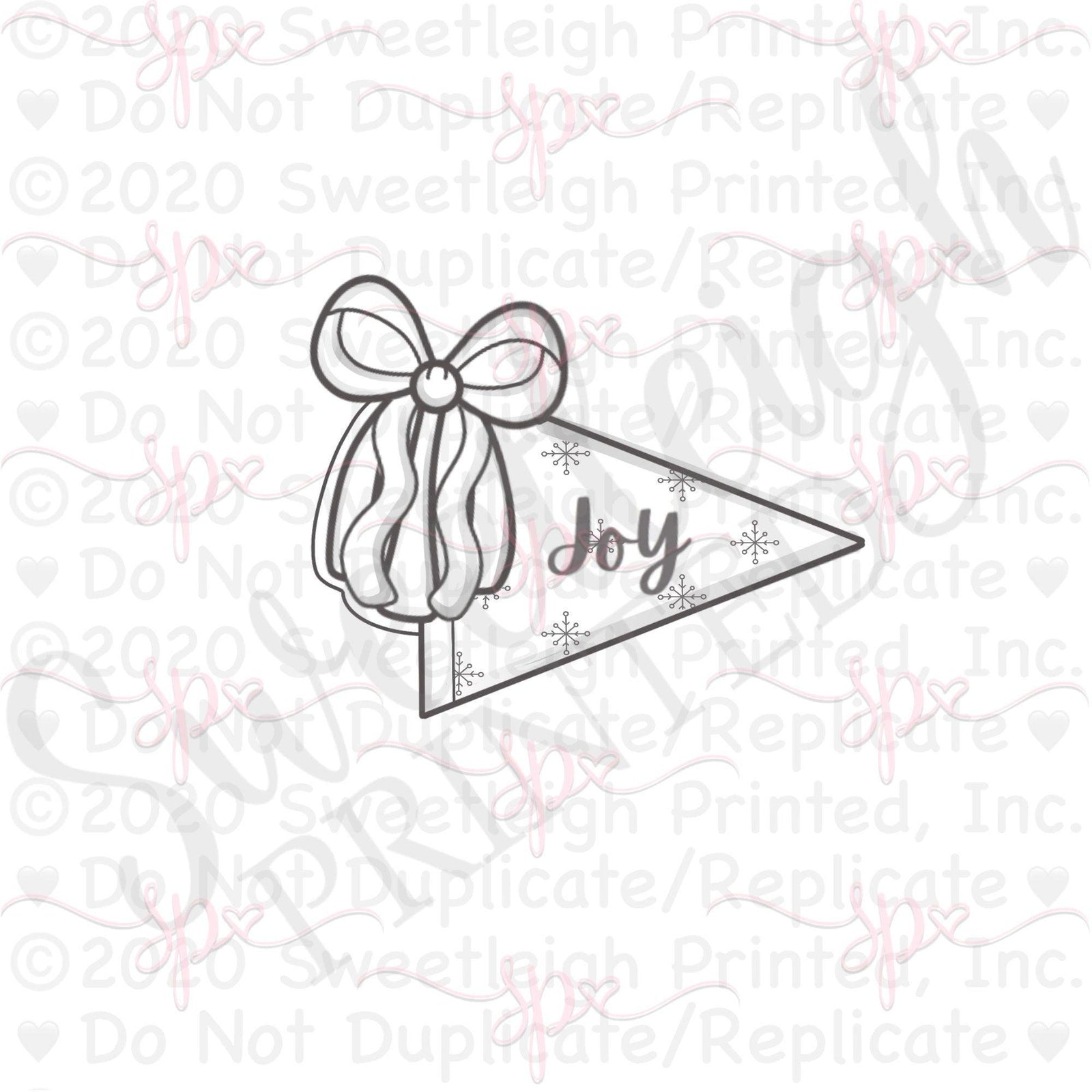 Joy Pennant Cookie Cutter - Sweetleigh 
