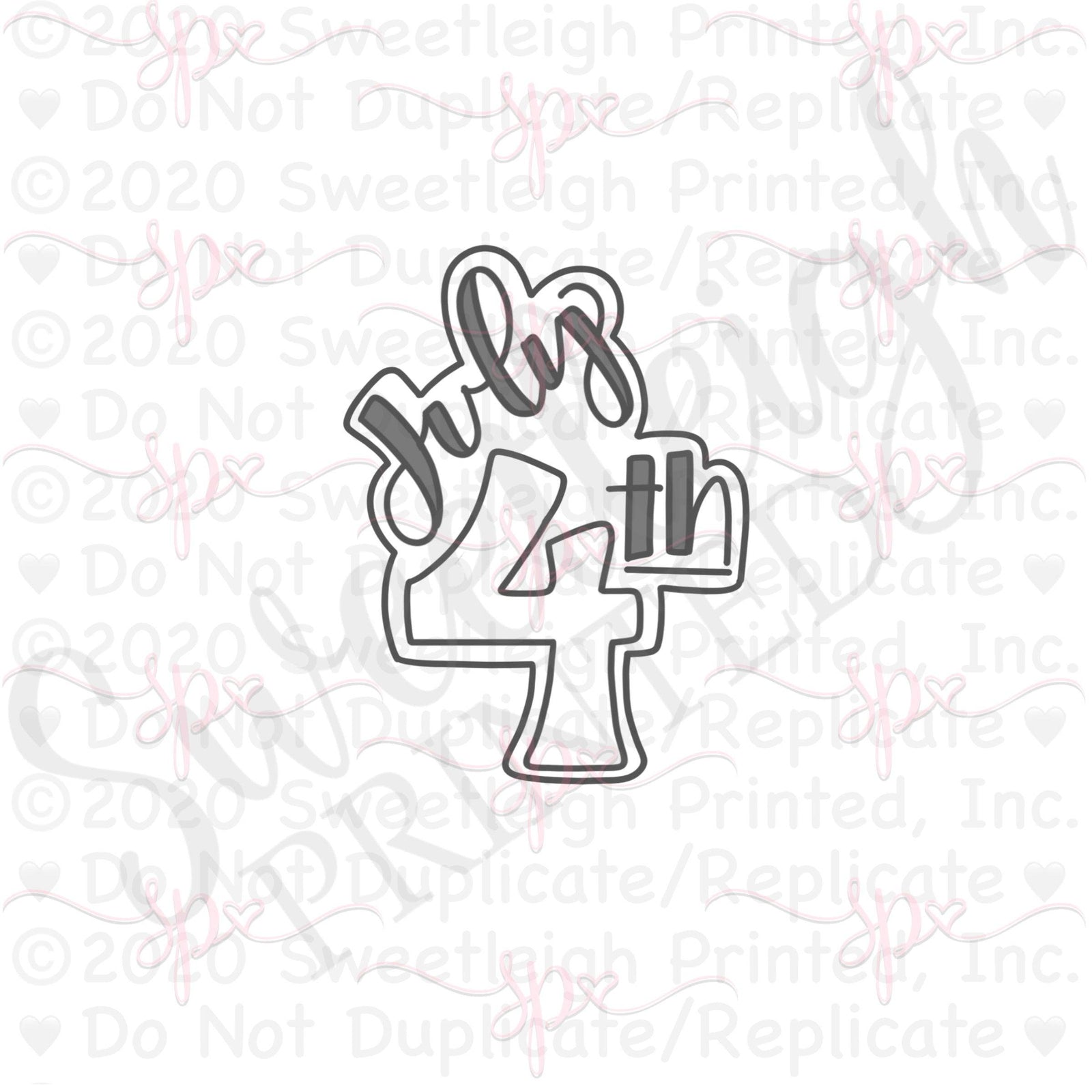 July 4th Cookie Cutter - Sweetleigh 