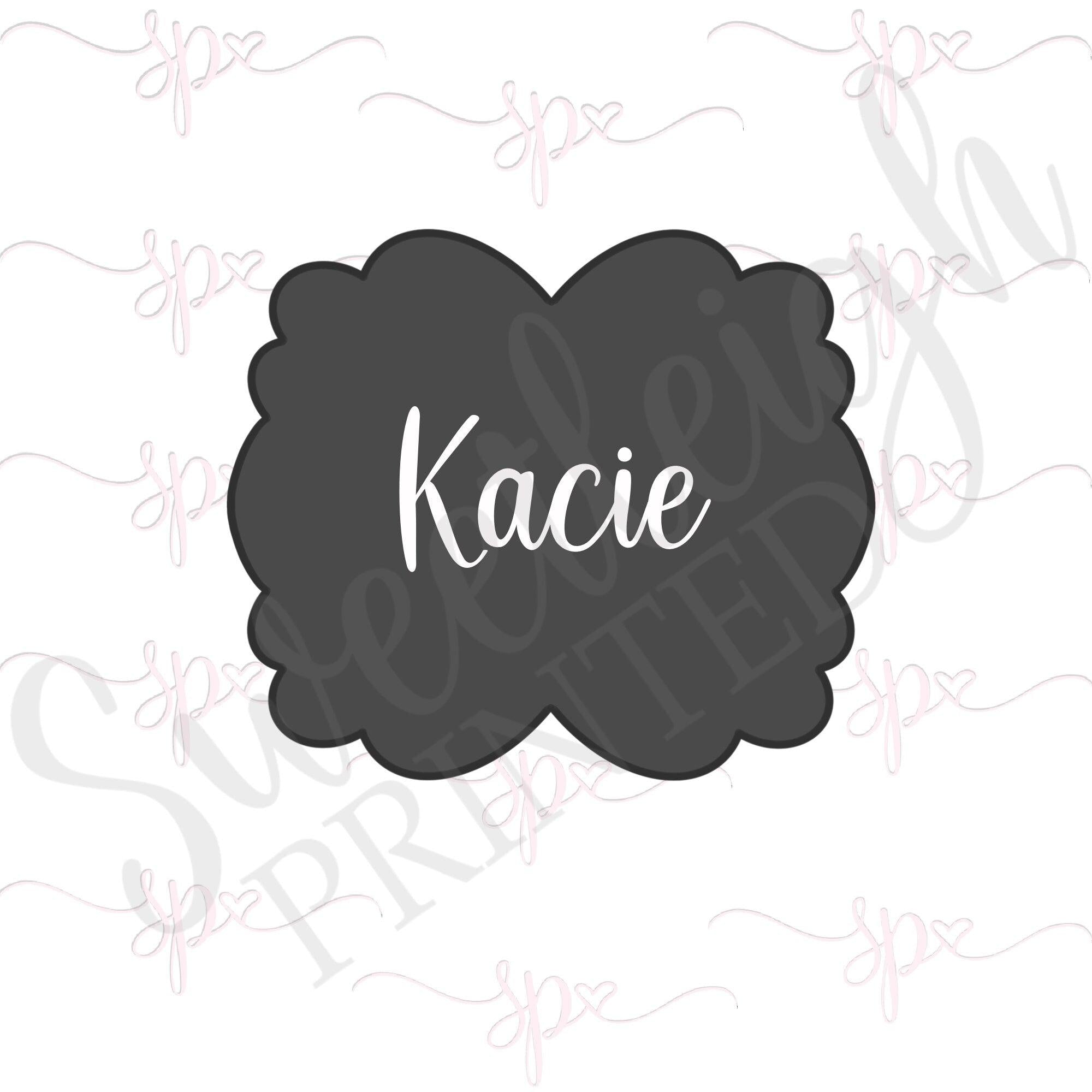 Kacie Plaque Cookie Cutter - Sweetleigh 