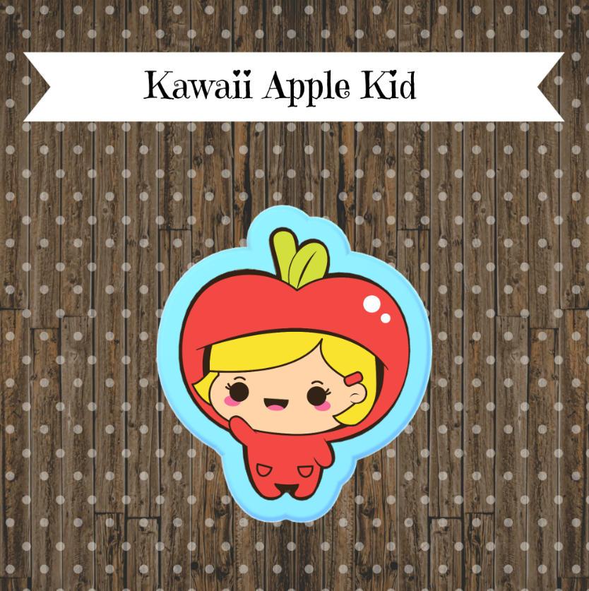 Kawaii Apple Kid Cookie Cutter - Sweetleigh 