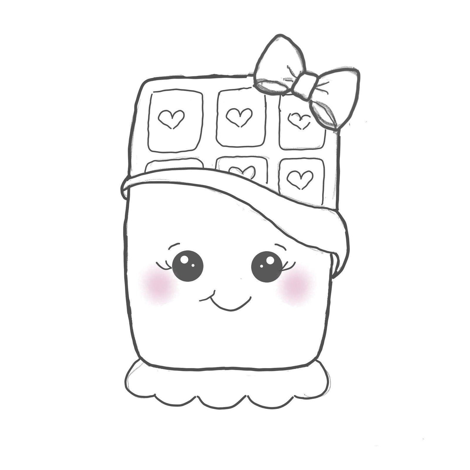Kawaii Chocolate Bar Cookie Cutter - Sweetleigh 