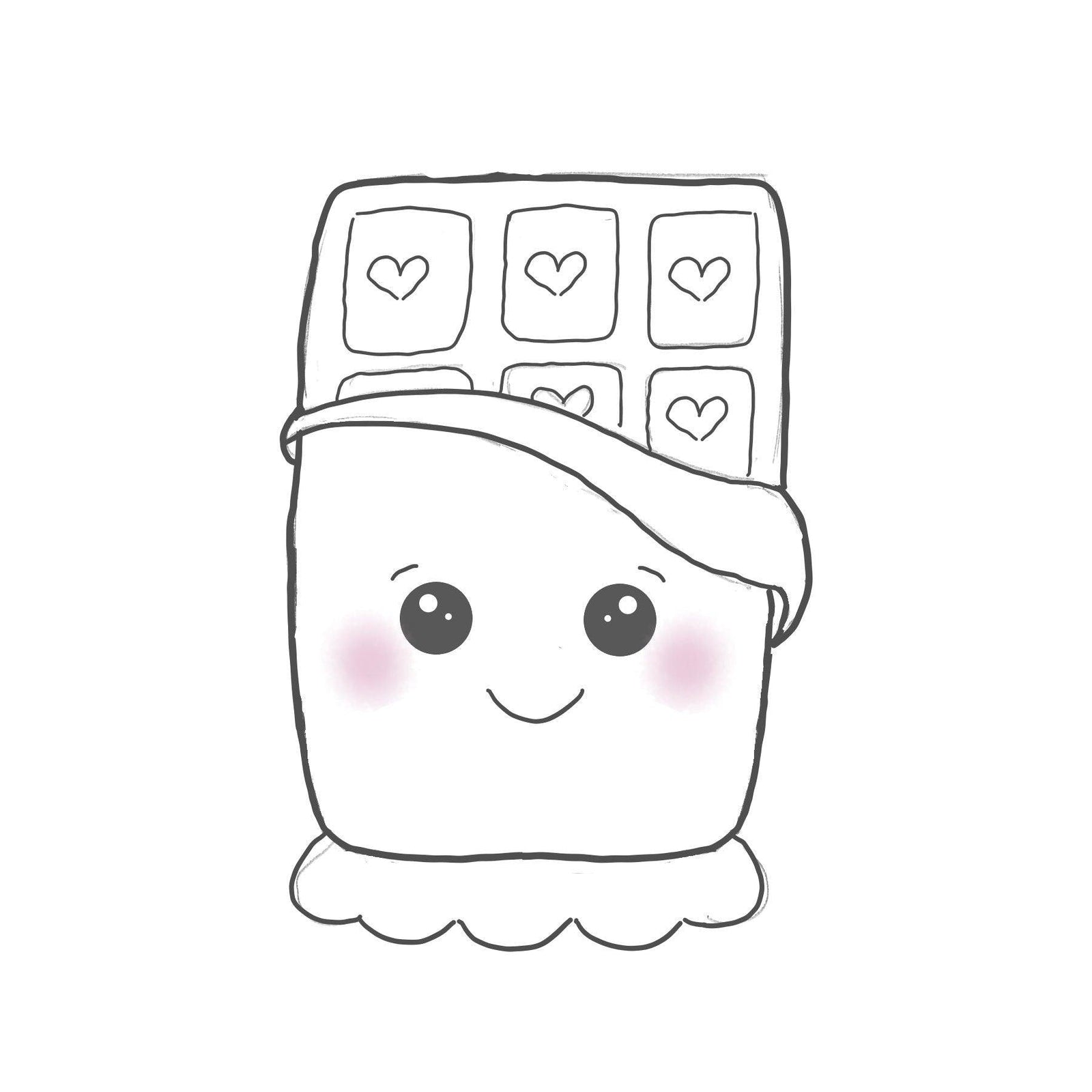 Kawaii Chocolate Bar Cookie Cutter - Sweetleigh 