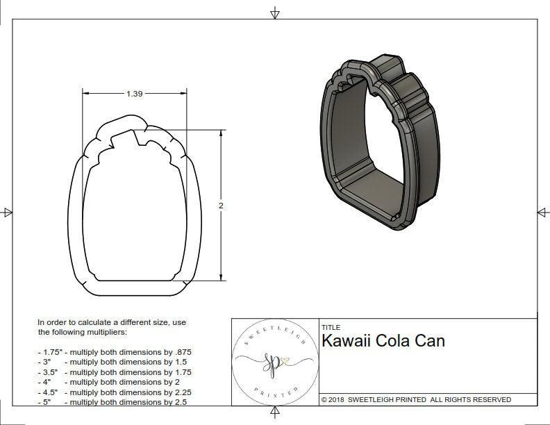 Kawaii Cola Can Cookie Cutter - Sweetleigh 
