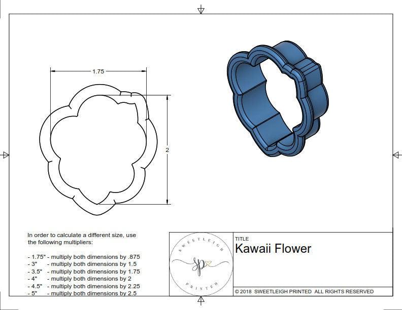 Kawaii Flower Cookie Cutter - Sweetleigh 