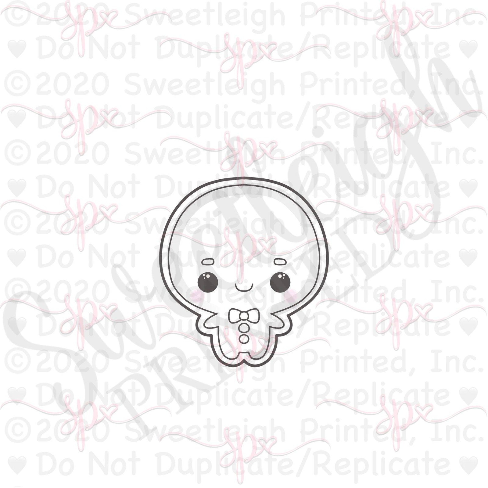 Kawaii Gingerbread Boy Cookie Cutter - Sweetleigh 