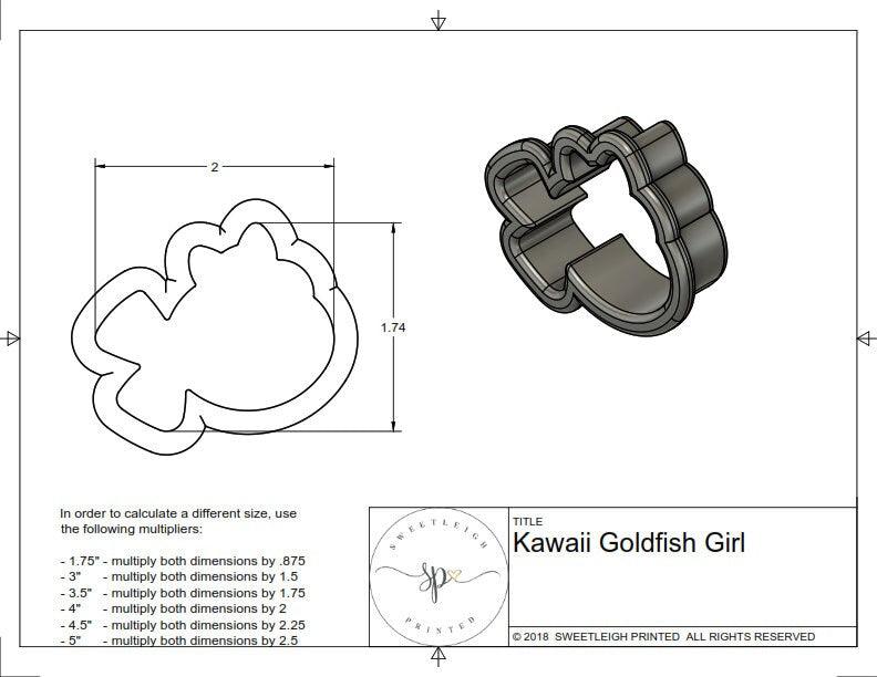 Kawaii Goldfish Cookie Cutter - Sweetleigh 