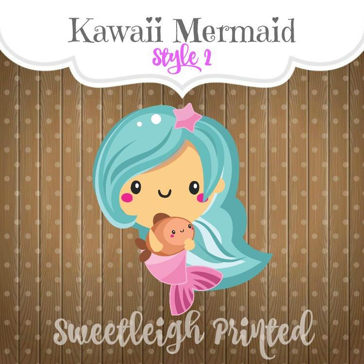 Kawaii Mermaid 2 Cookie Cutter - Sweetleigh 