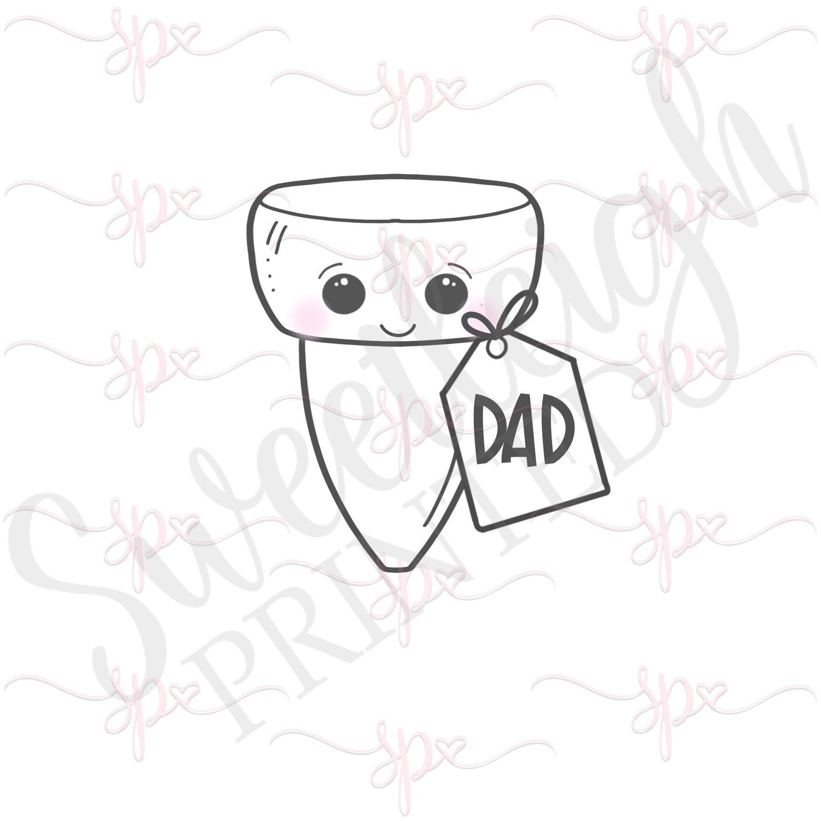 Kawaii Nail with Tag Cookie Cutter - Sweetleigh 