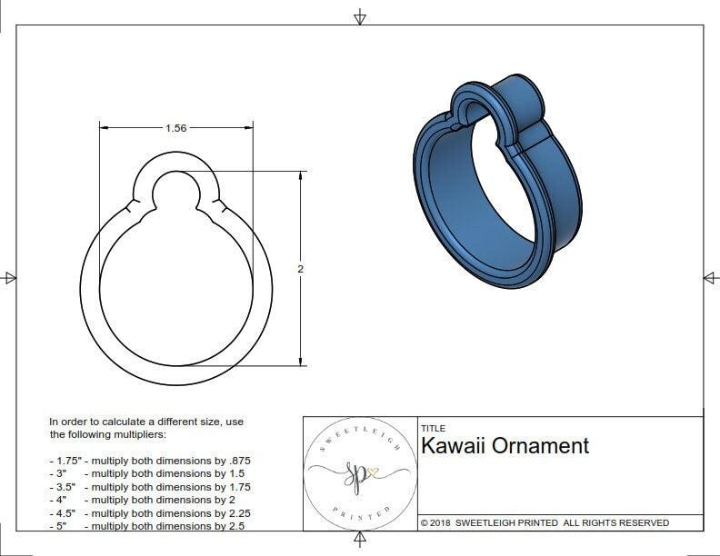 Kawaii Ornament Cookie Cutter - Sweetleigh 