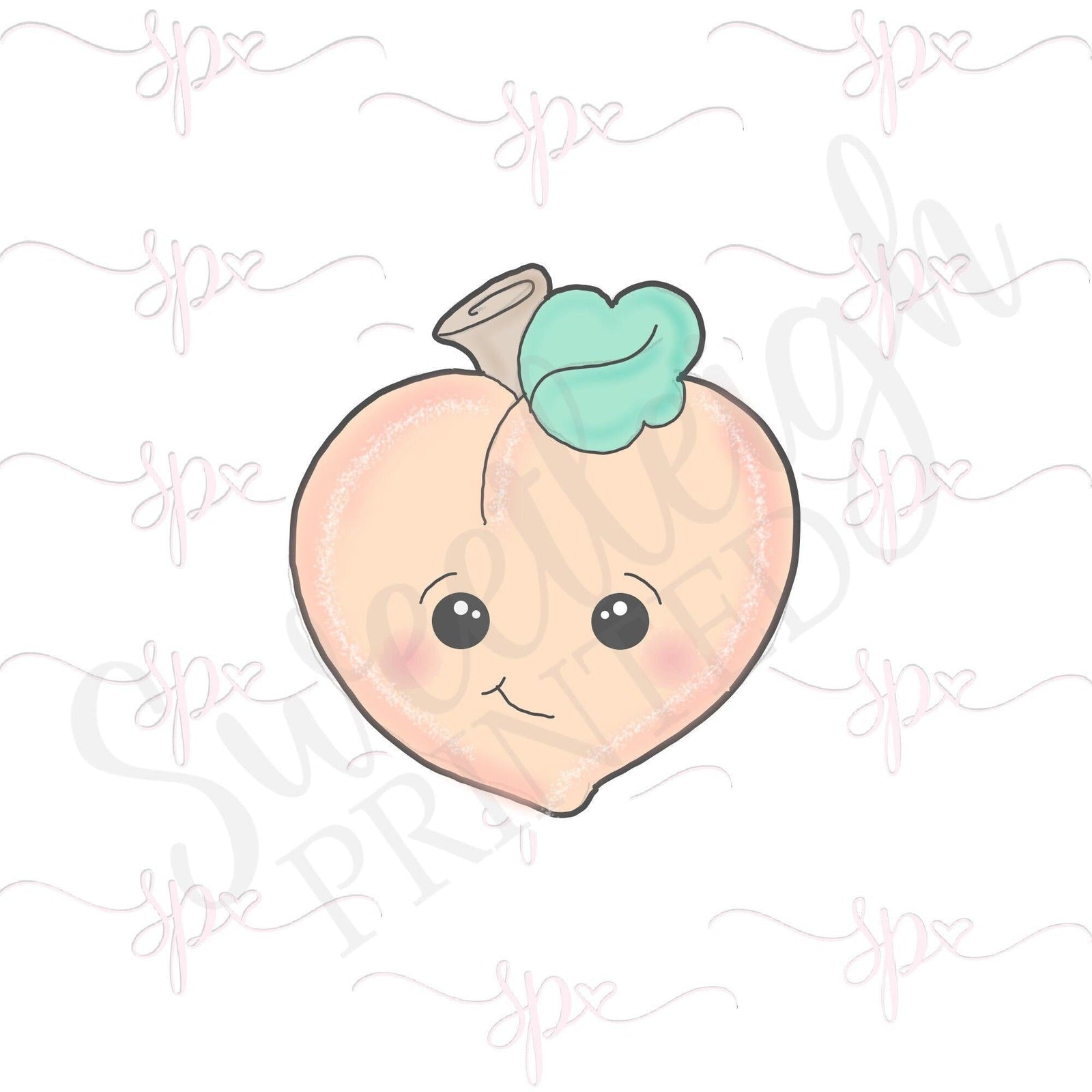 Kawaii Peach Cookie Cutter - Sweetleigh 