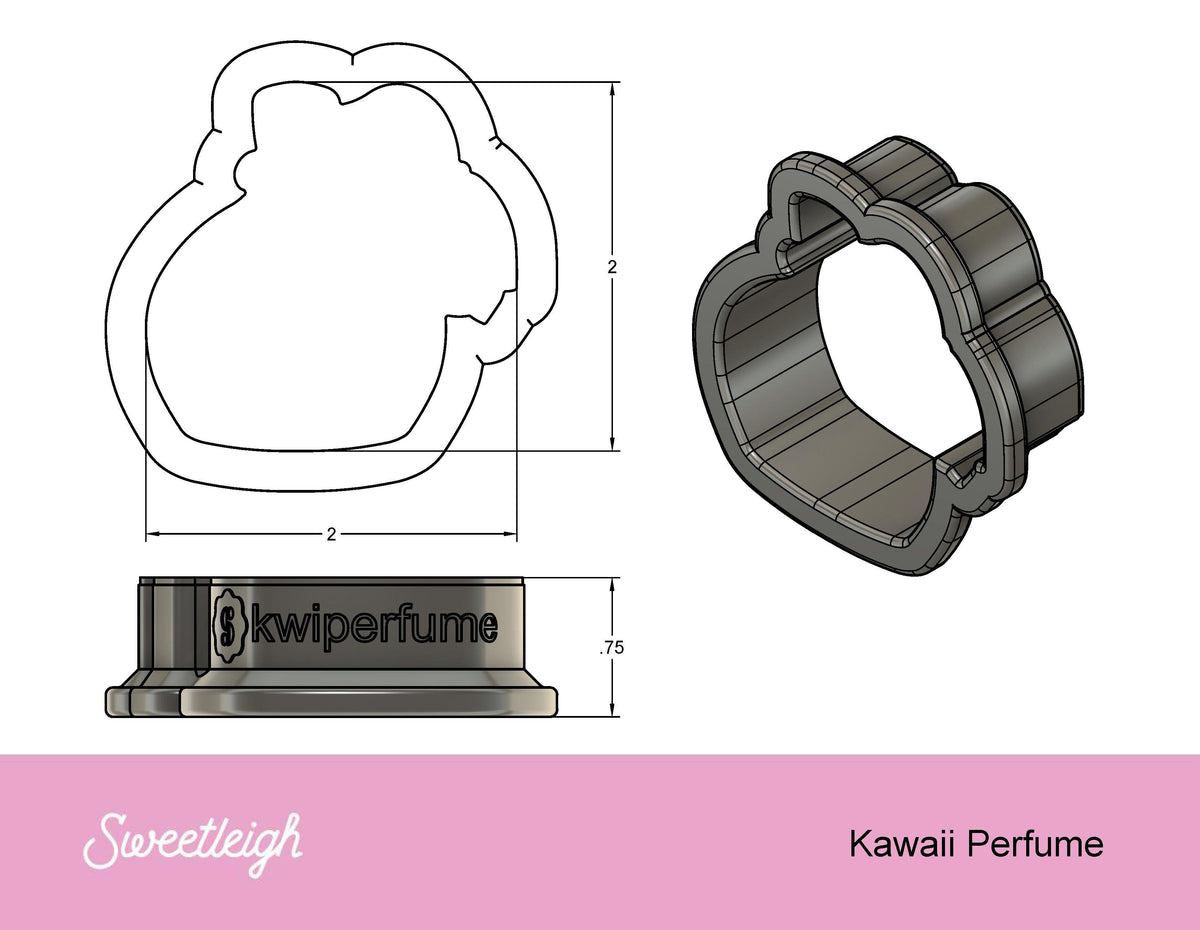 Kawaii Perfume Cookie Cutter - Sweetleigh 