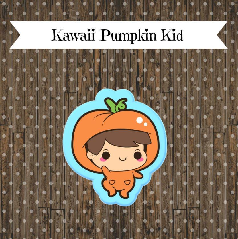 Kawaii Pumpkin Kid Cookie Cutter - Sweetleigh 
