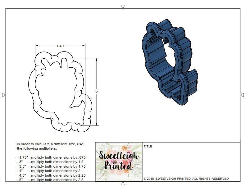 Kawaii Rudolph Cookie Cutter - Sweetleigh 