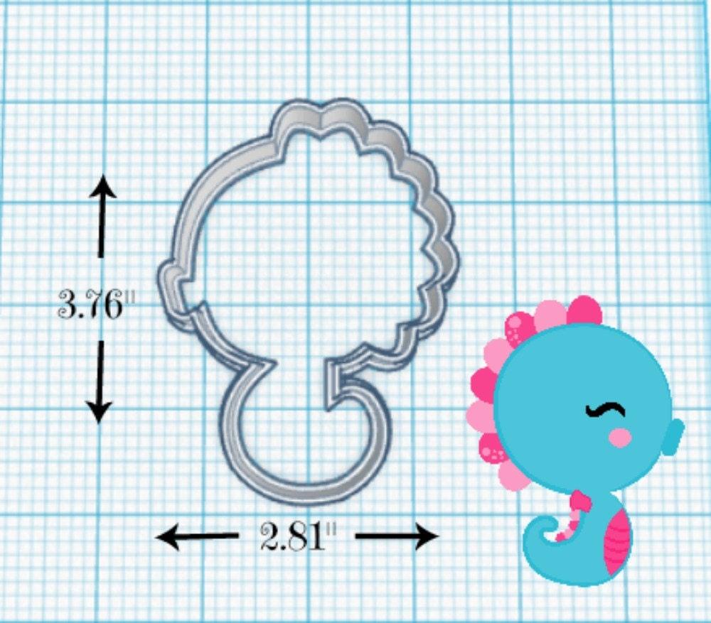 Kawaii Seahorse Cookie Cutter - Sweetleigh 