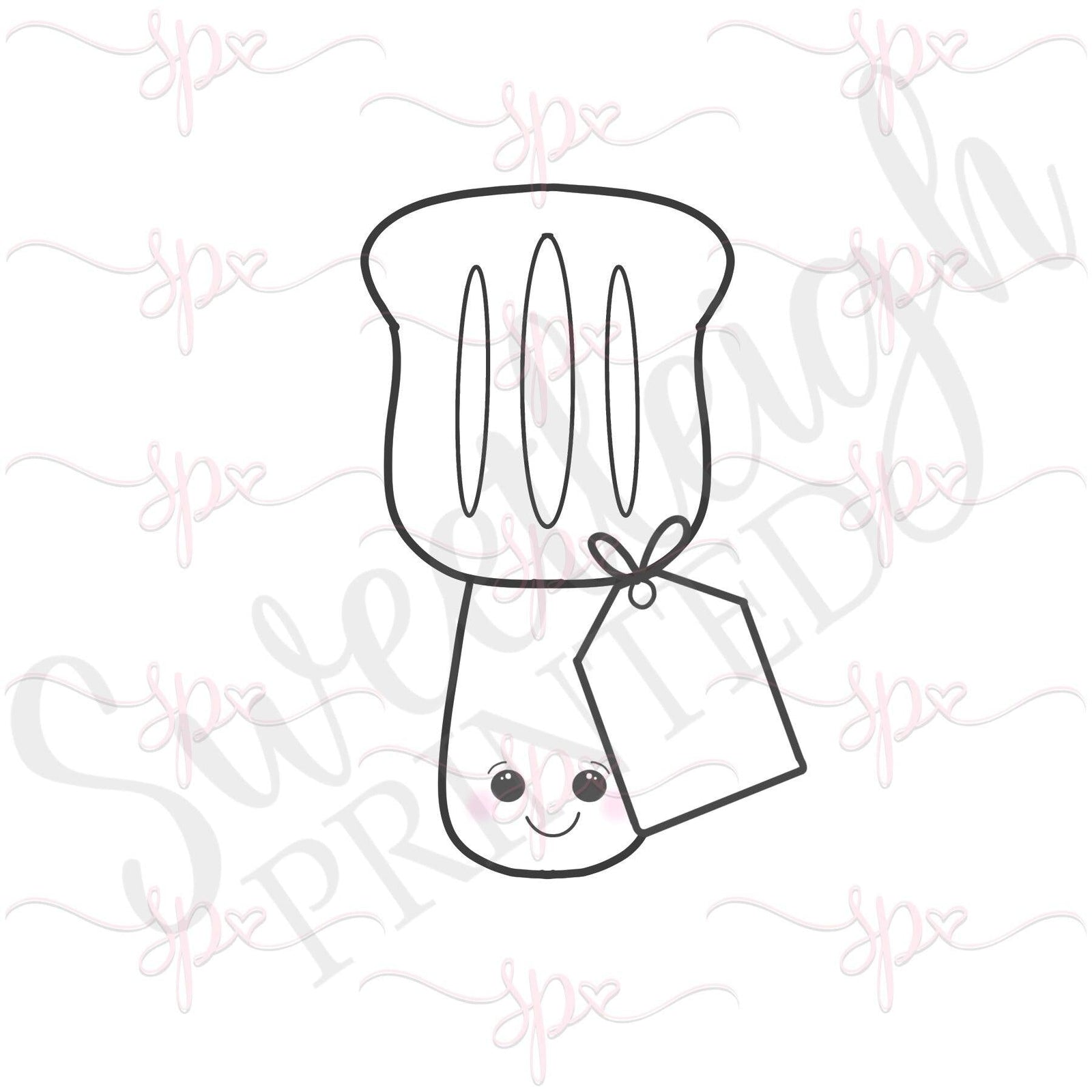 Kawaii Spatula with Tag Cookie Cutter - Sweetleigh 