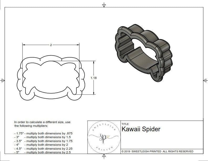 Kawaii Spider Cookie Cutter - Sweetleigh 
