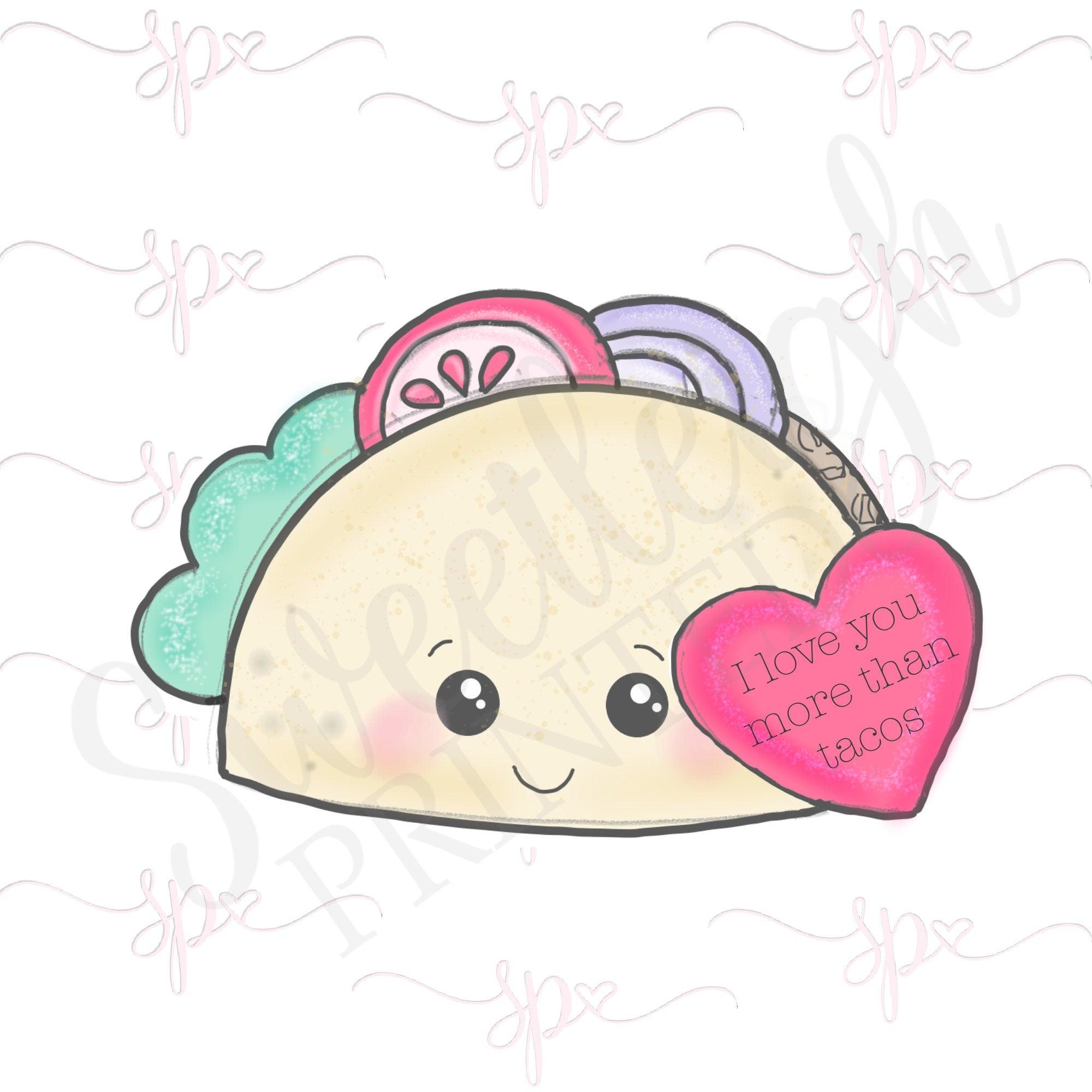 Kawaii Taco with Heart Cookie Cutter - Sweetleigh 