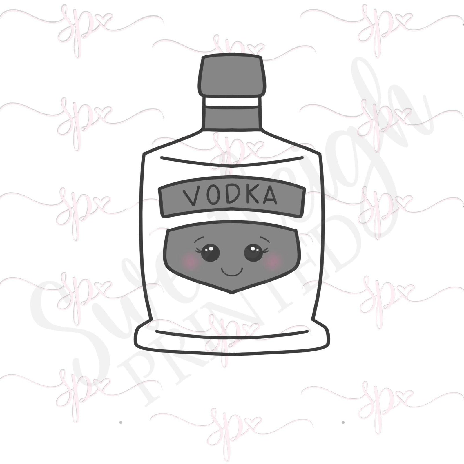 Kawaii Vodka Bottle Cookie Cutter - Sweetleigh 