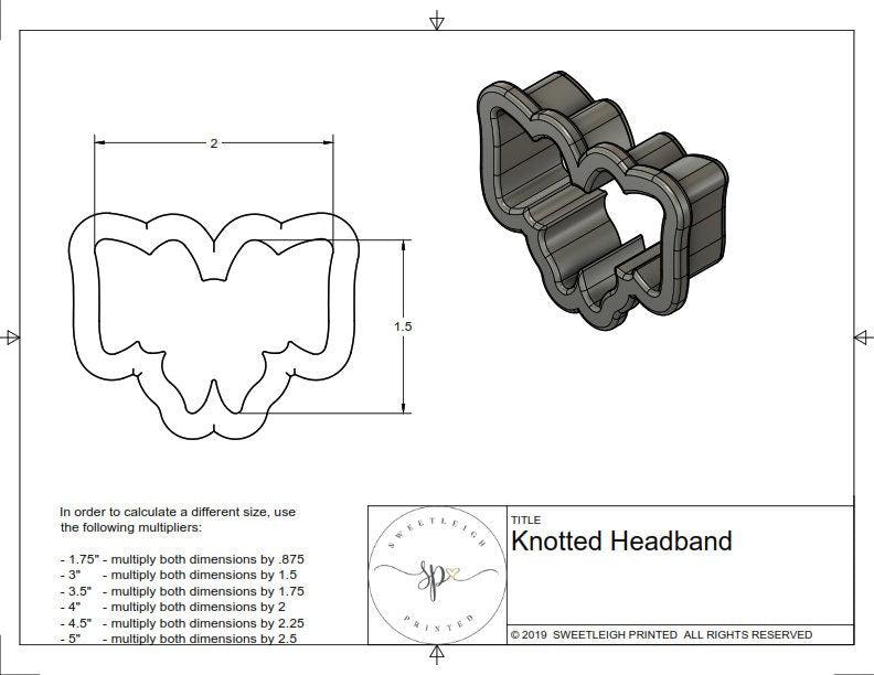 Knotted Headband Cookie Cutter - Sweetleigh 