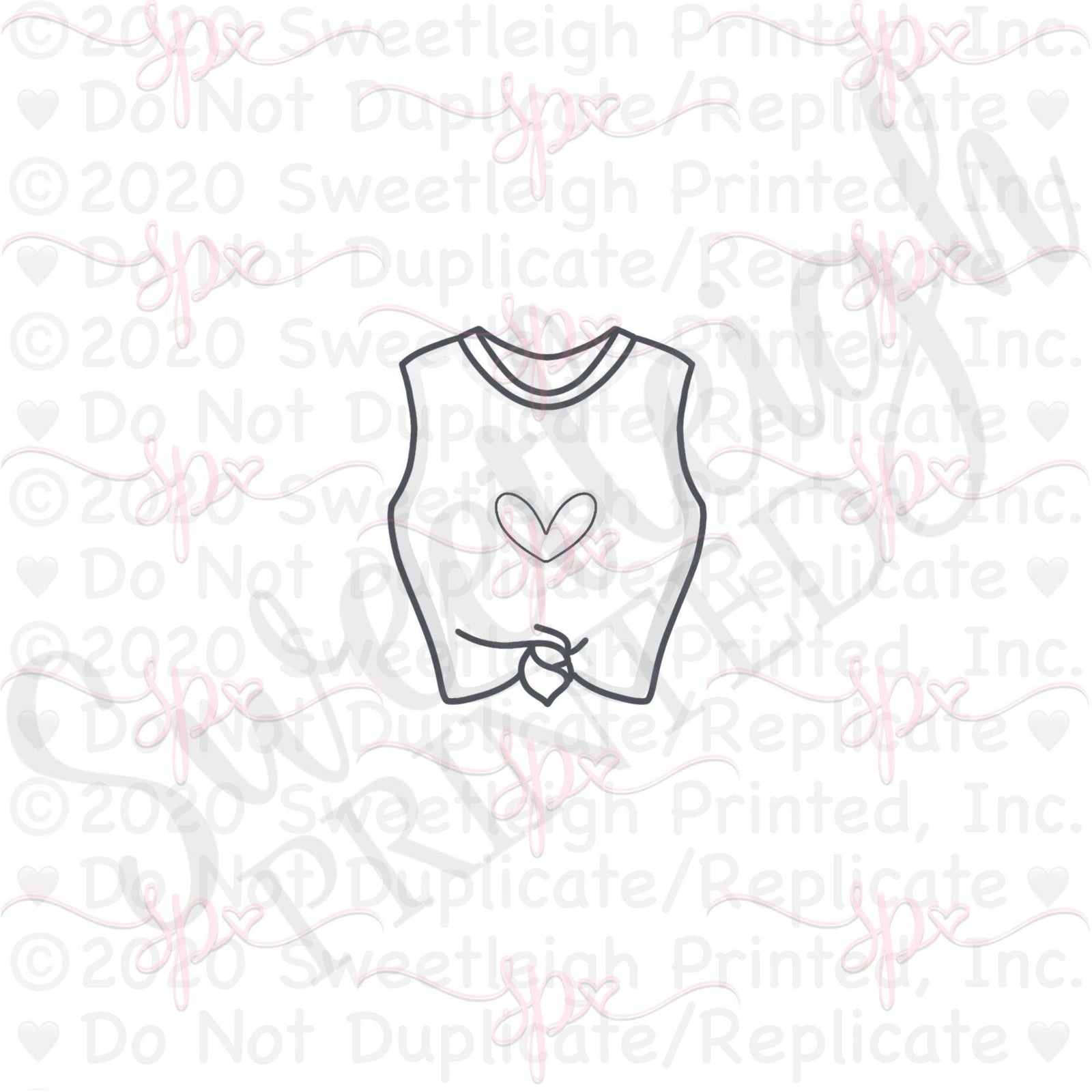Knotted Tank Top Cookie Cutter - Sweetleigh 