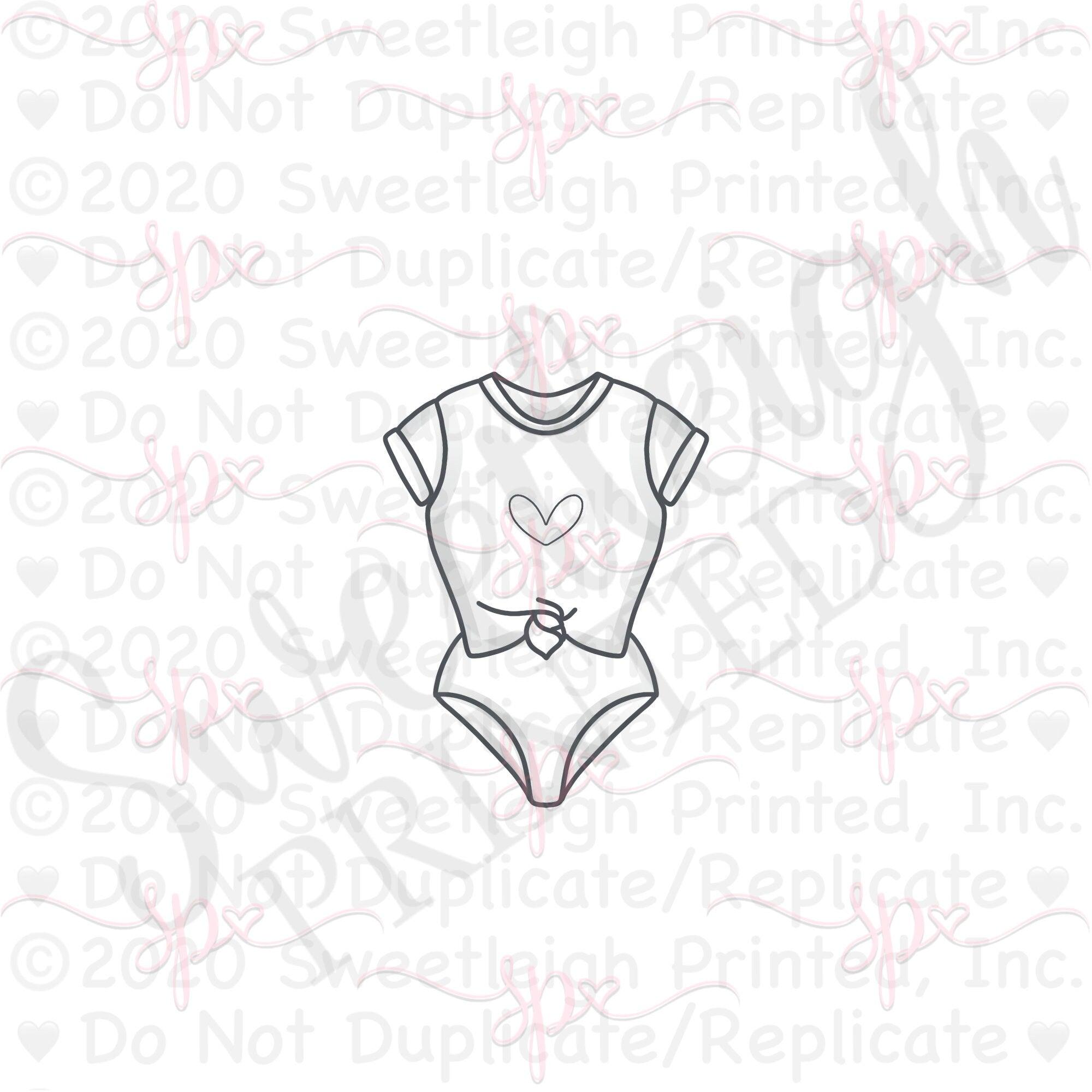 Knotted Tee Bathing Suit Cookie Cutter - Sweetleigh 