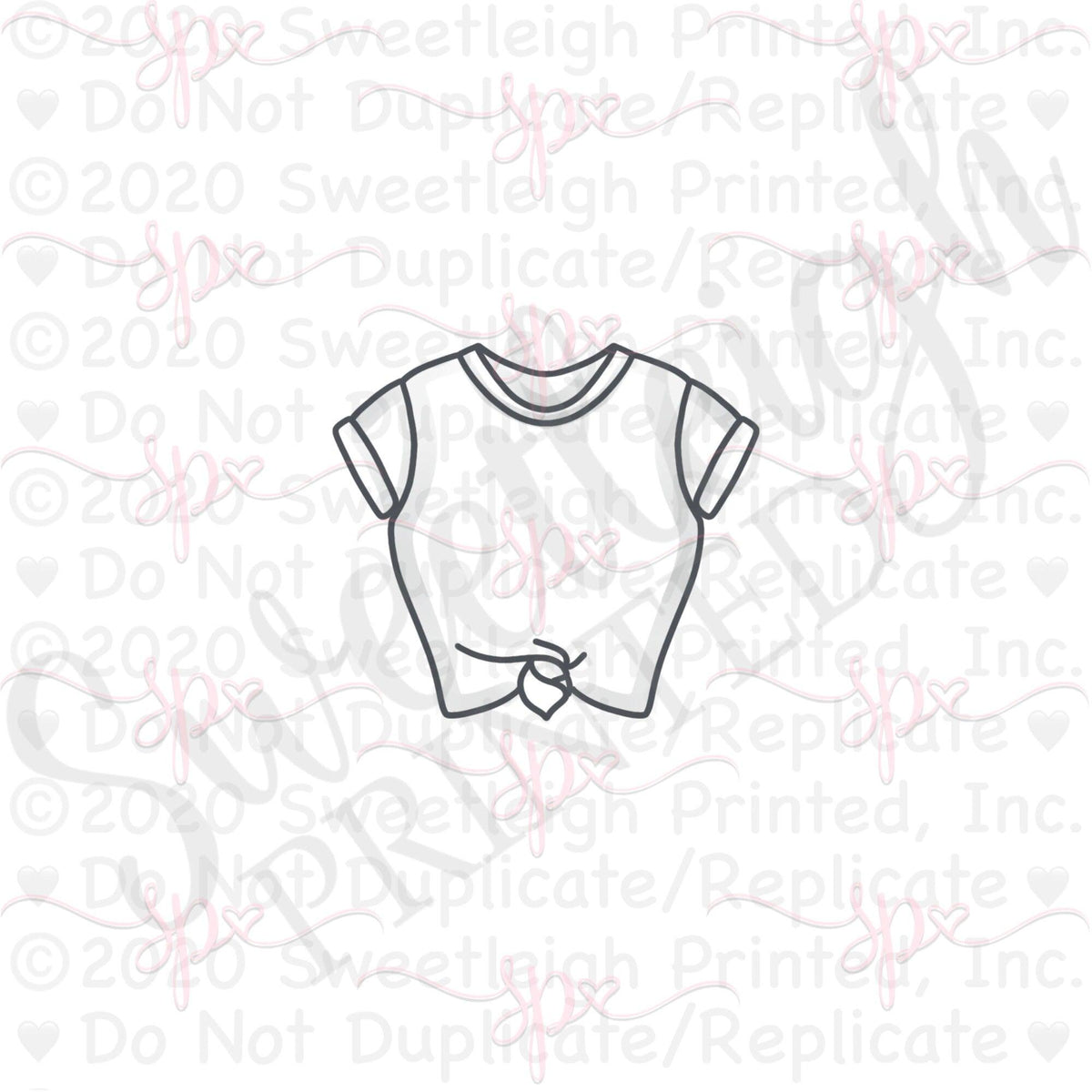 Knotted Tee Shirt Cookie Cutter - Sweetleigh 
