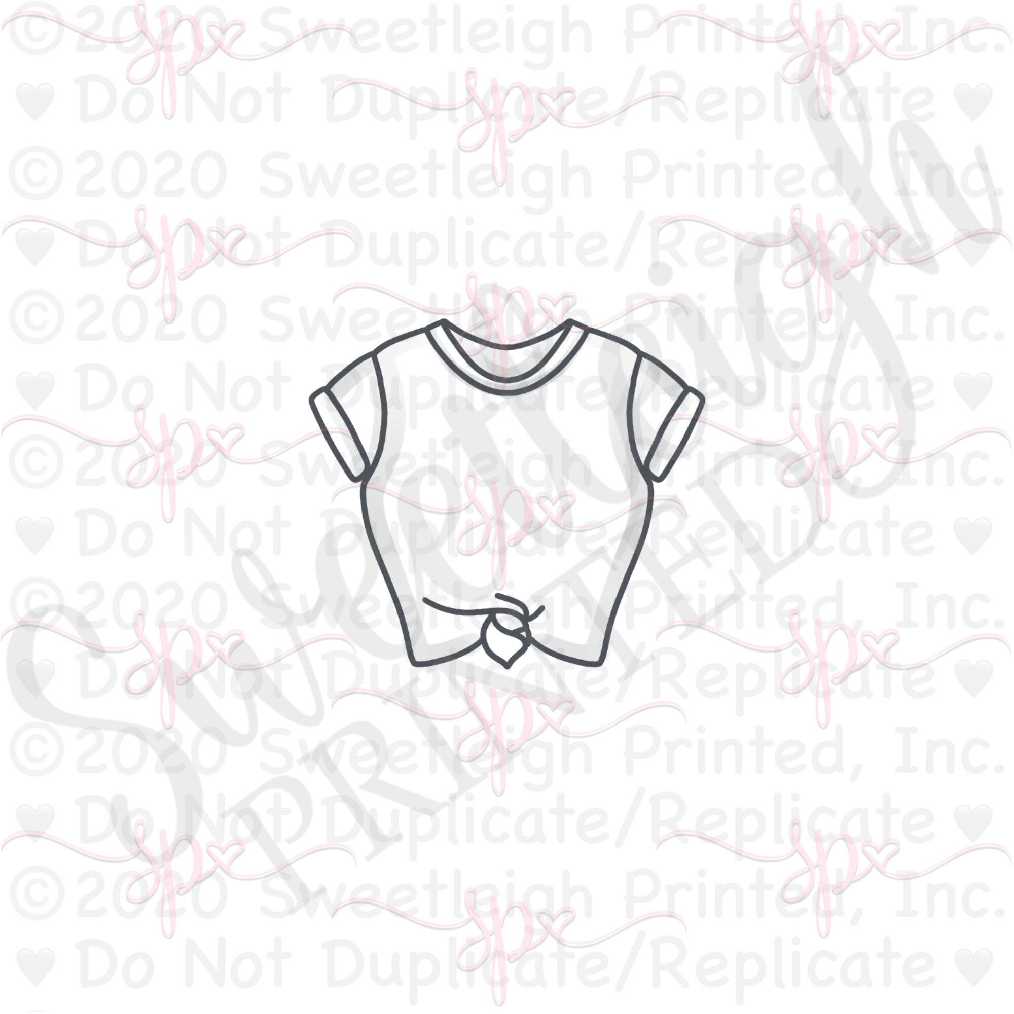 Knotted Tee Shirt Cookie Cutter - Sweetleigh 