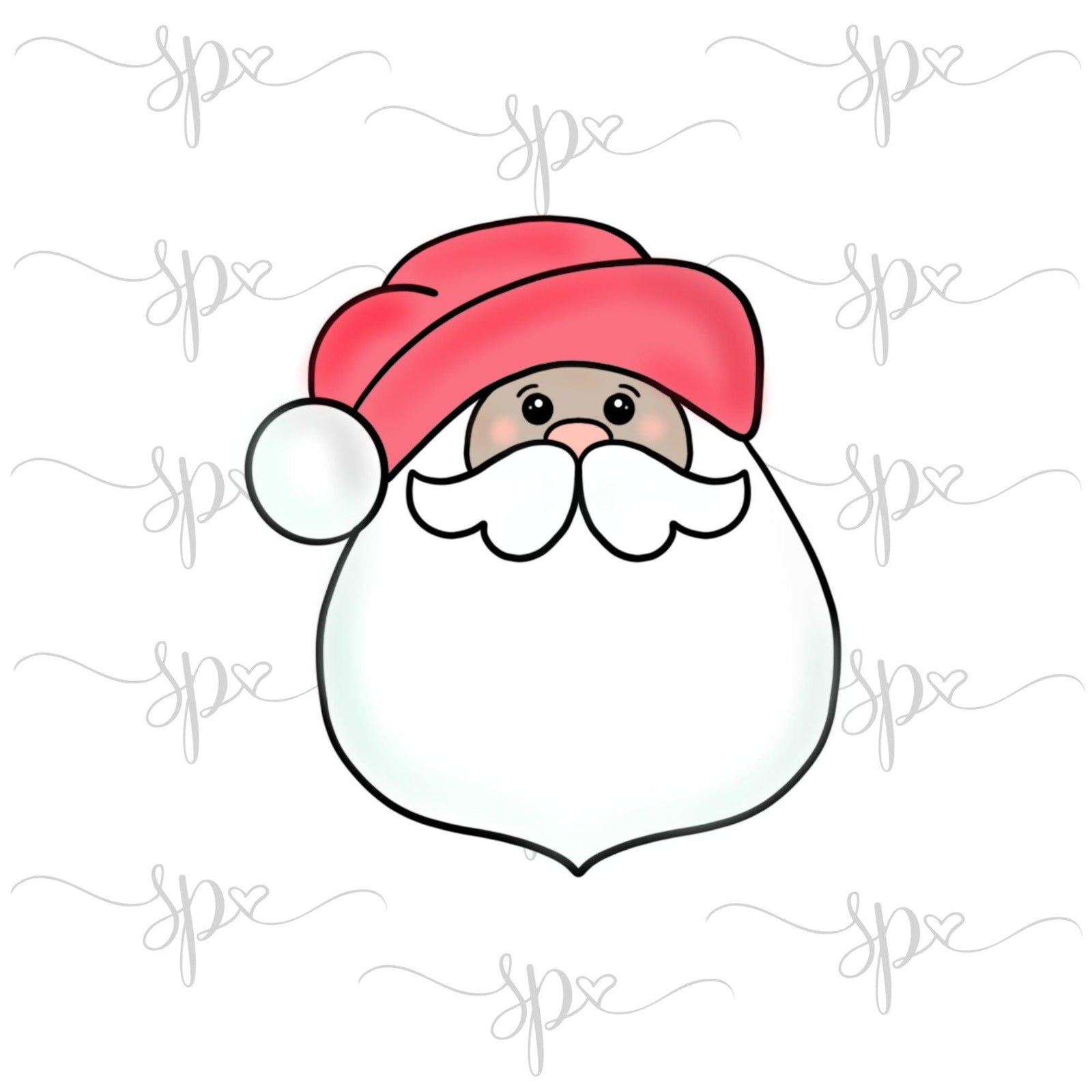 Kris Kringle Face Cookie Cutter - Sweetleigh 