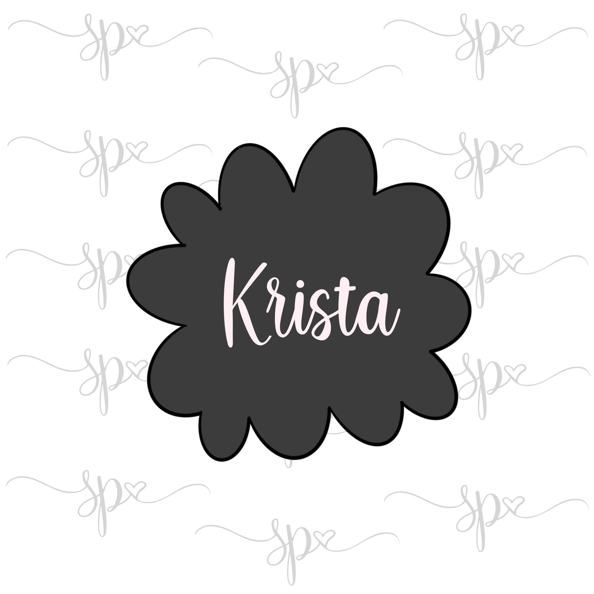 Krista Plaque Cookie Cutter - Sweetleigh 