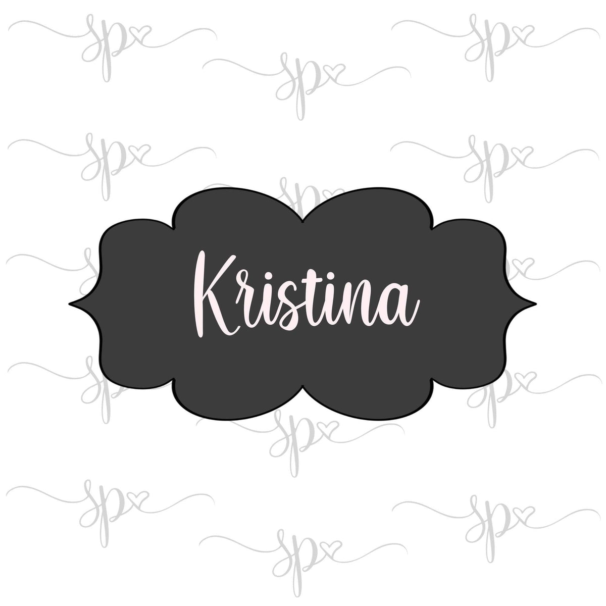 Kristina Plaque Cookie Cutter - Sweetleigh 