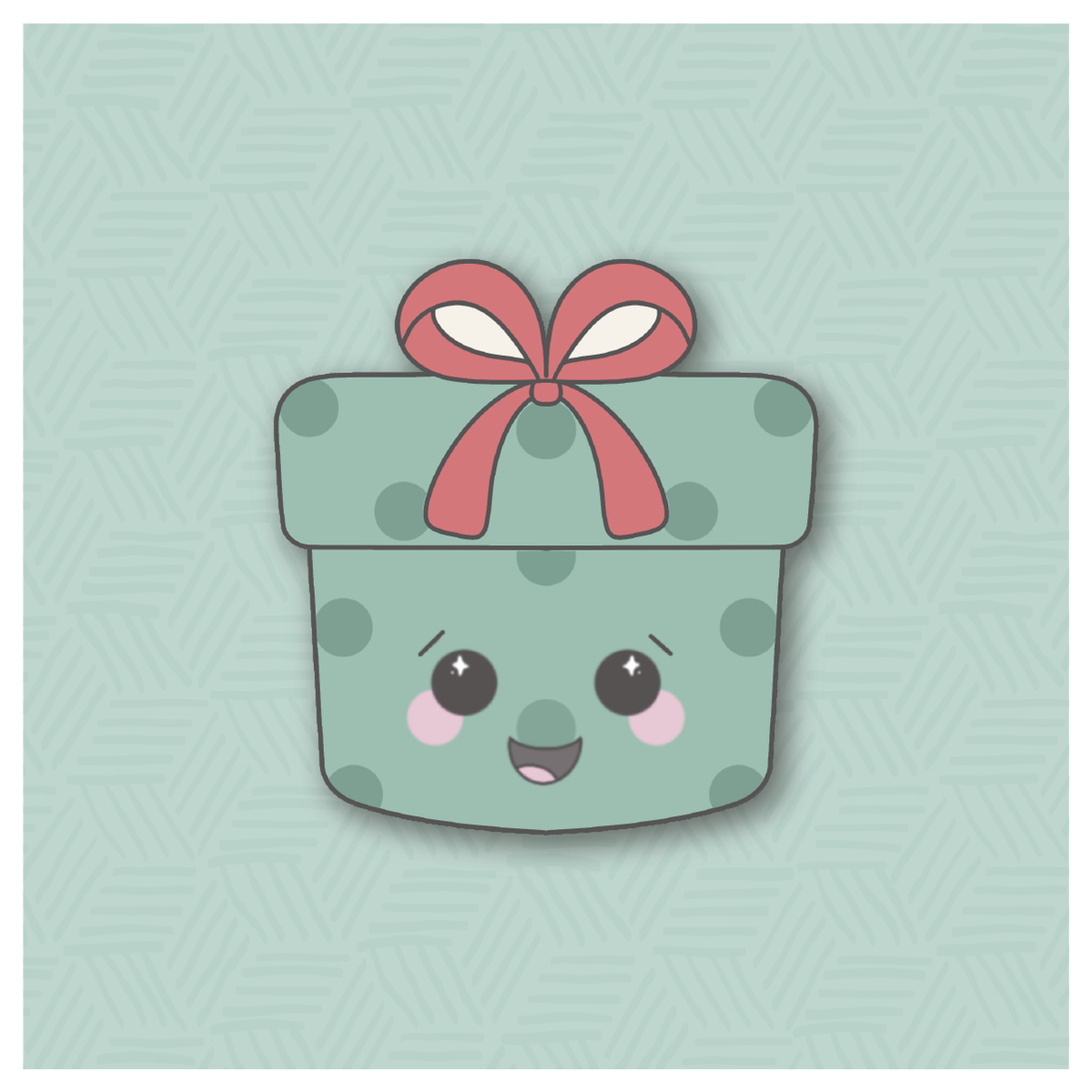 Kawaii Gift Box Cookie Cutter