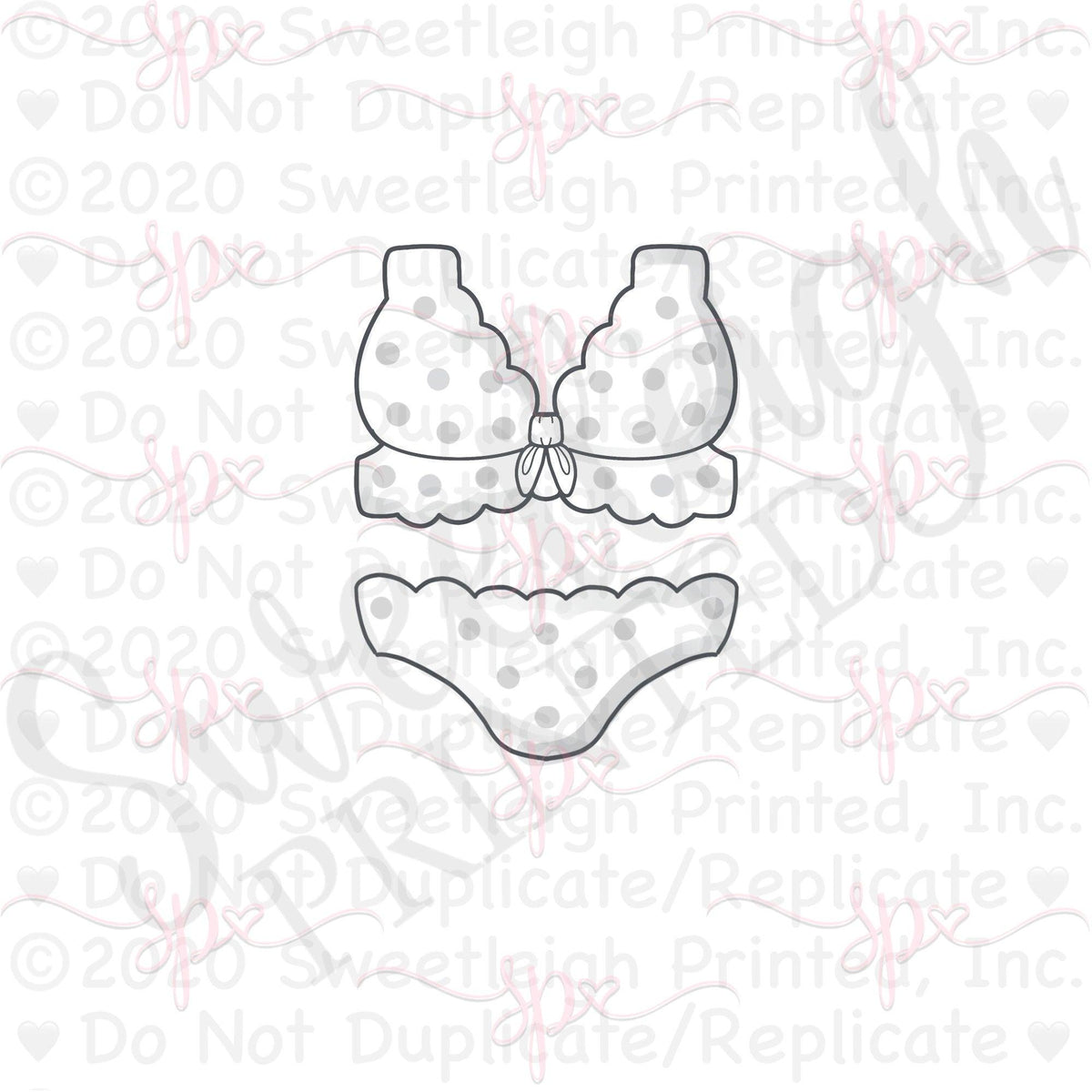 Lace Lingerie 2016 Cookie Cutter Set - Sweetleigh 