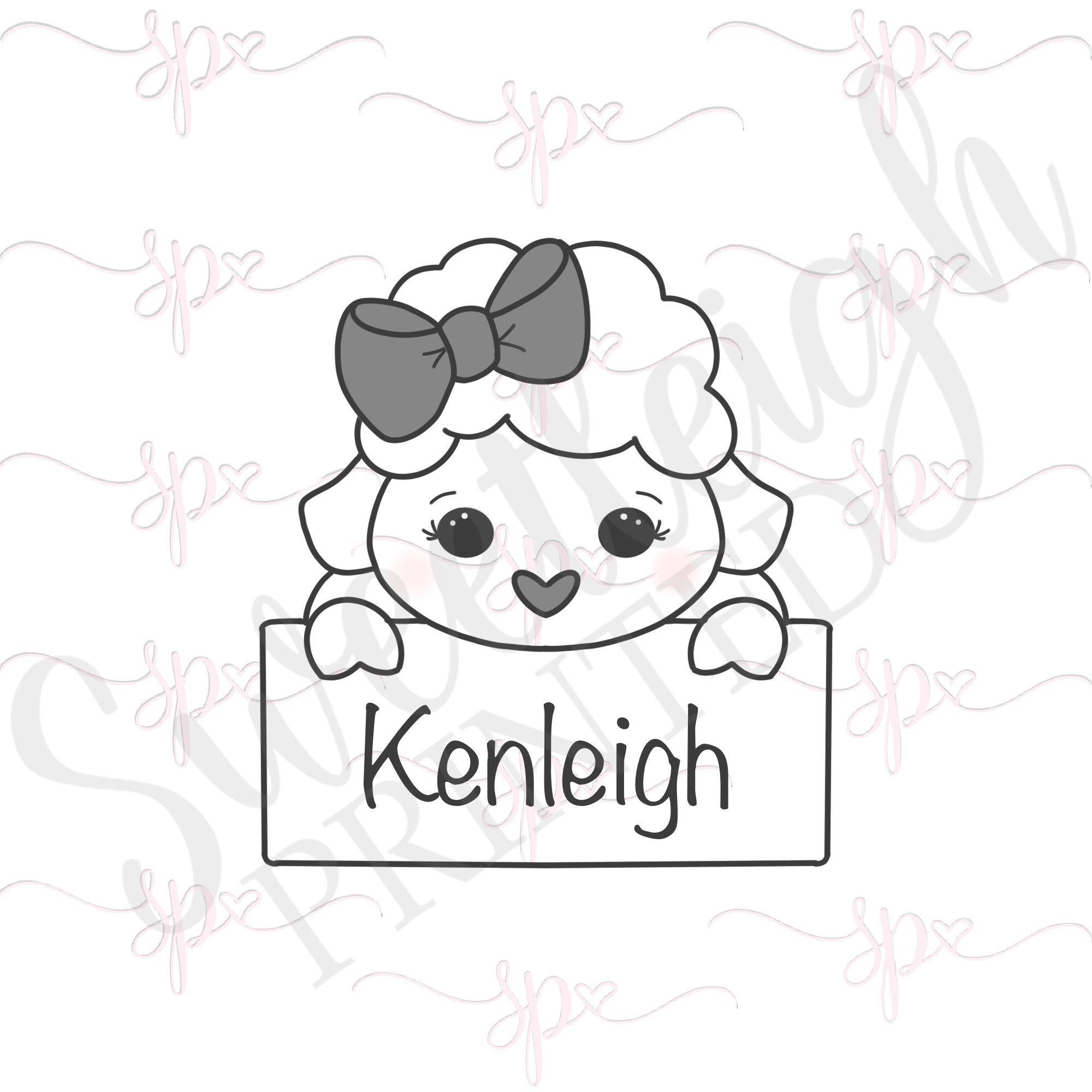 Lamb Plaque Cookie Cutter - Sweetleigh 