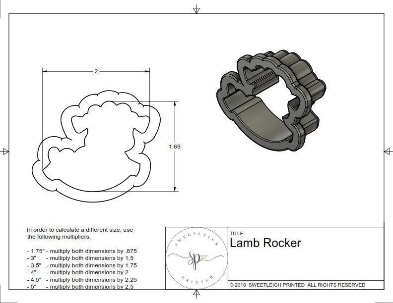 Lamb Rocker Cookie Cutter - Sweetleigh 