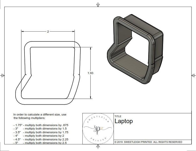 Laptop Cookie Cutter - Sweetleigh 