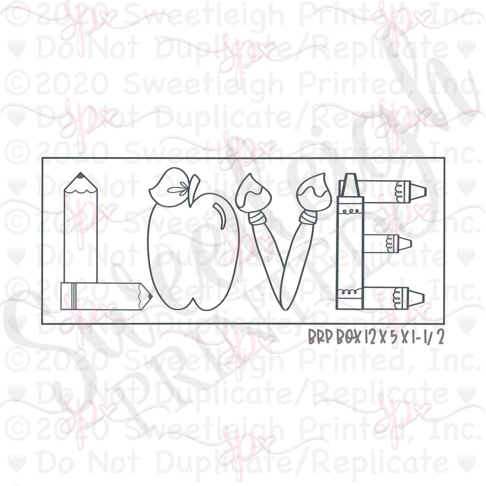 Large CP School Love Cookie Cutter Set - Sweetleigh 