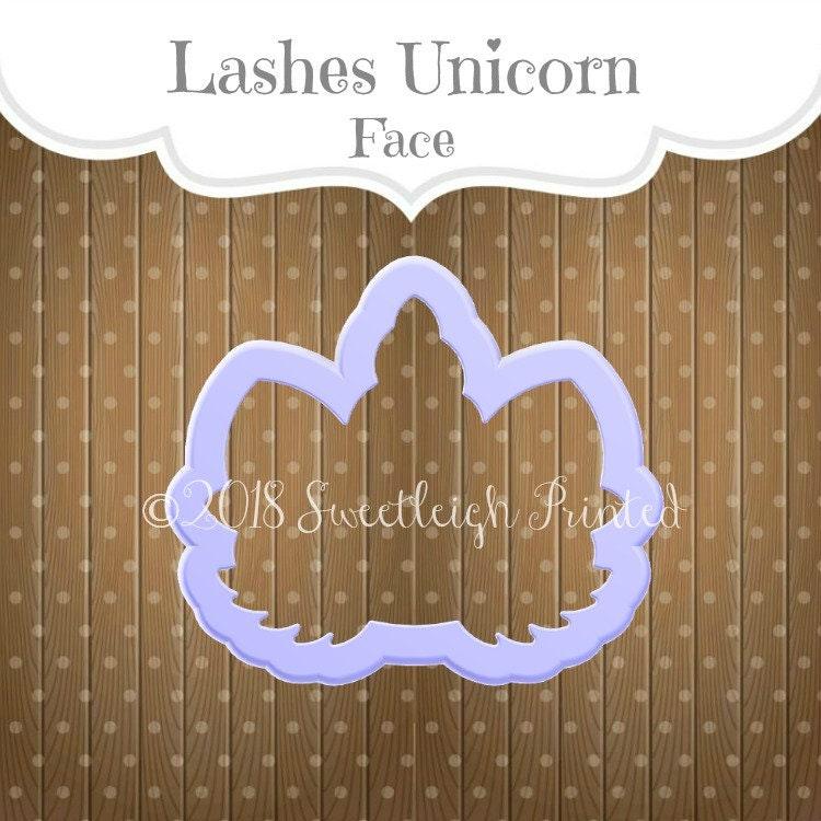 Lashes Unicorn Face Cookie Cutter - Sweetleigh 