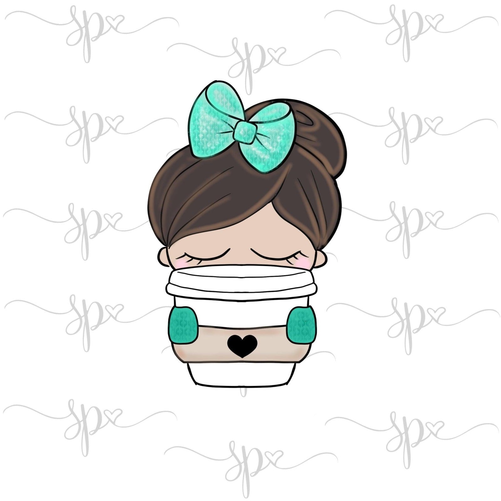 Latte Girl Cookie Cutter - Sweetleigh 