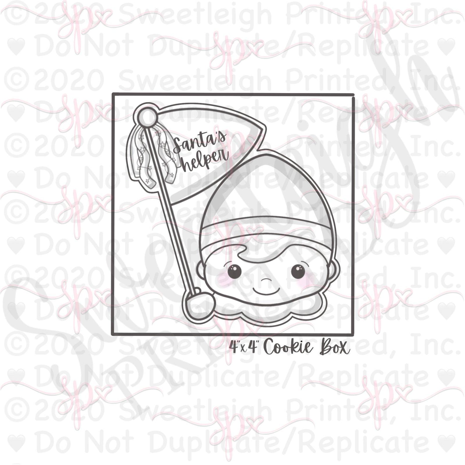 Left Pennant Elf Cookie Cutter - Sweetleigh 