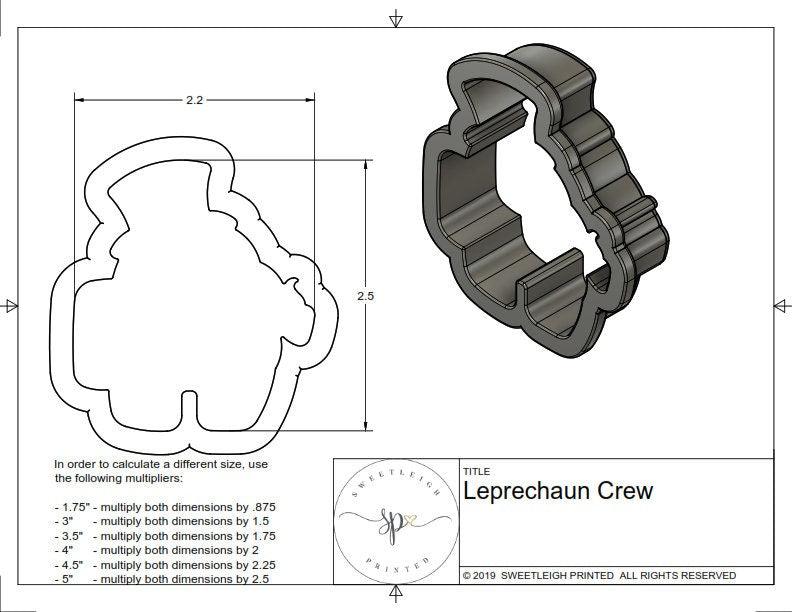 Leprechaun Crew Cookie Cutter - Sweetleigh 