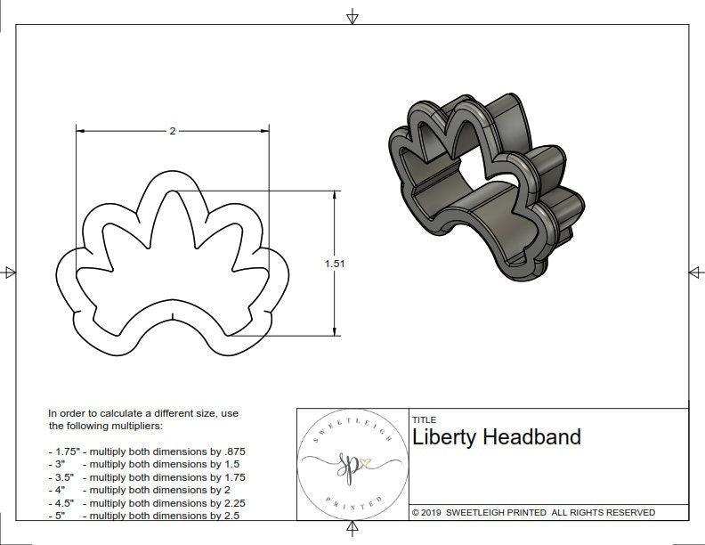 Liberty Headband Cookie Cutter - Sweetleigh 