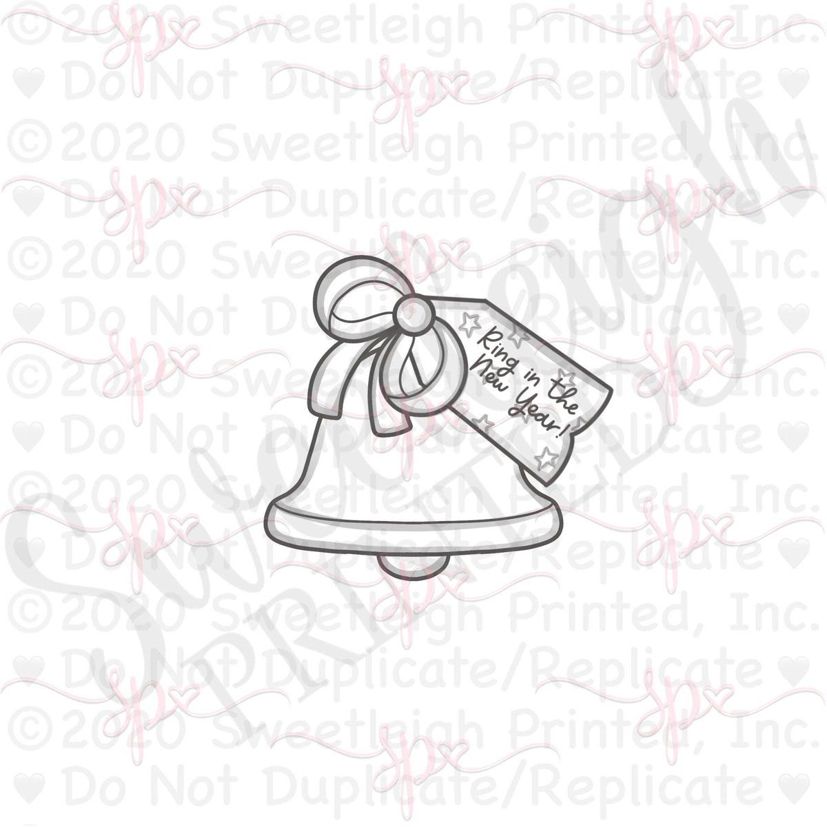 LIMITED RELEASE Bell with Tag Cookie Cutter - Sweetleigh 