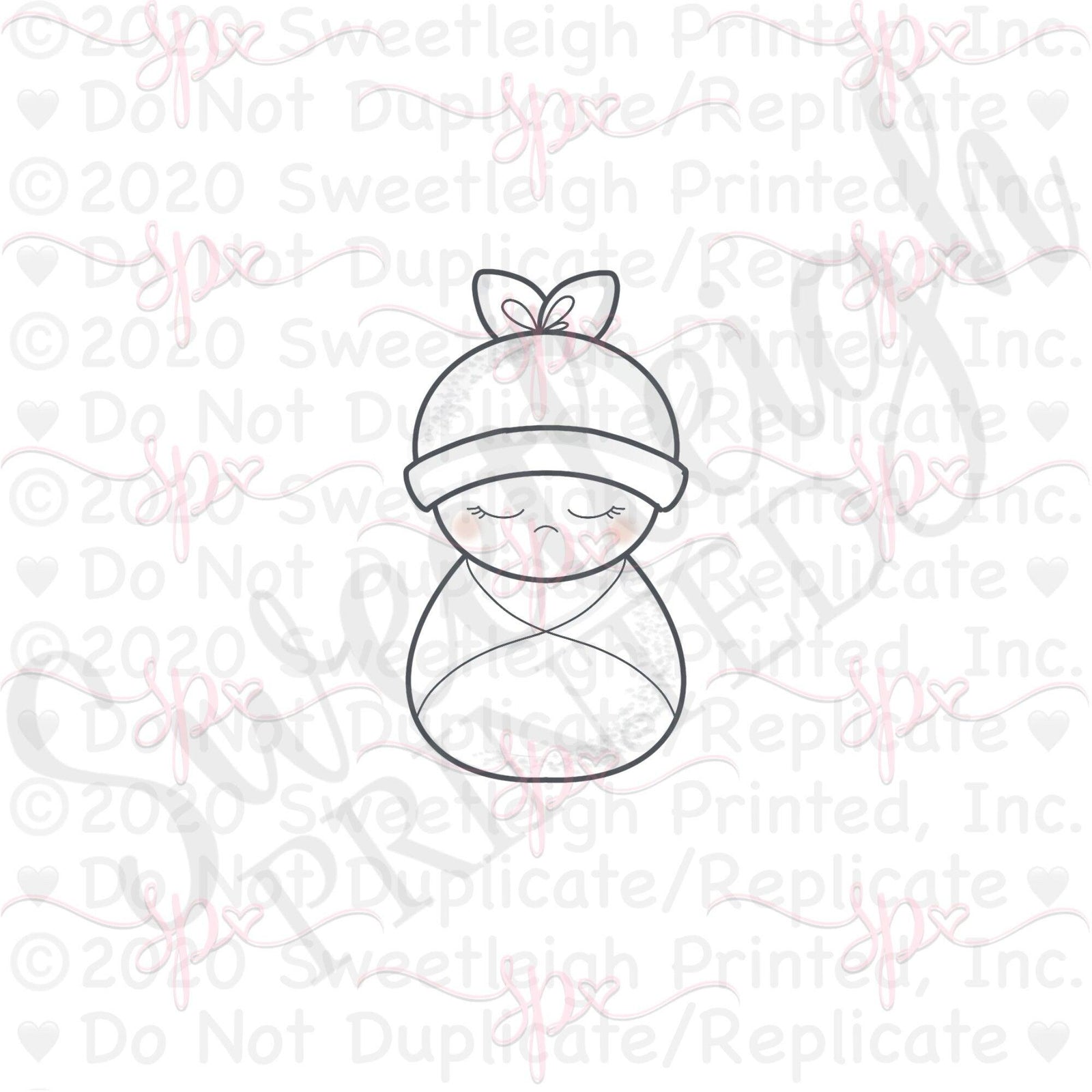 Little Cutie Swaddle Cookie Cutter - Sweetleigh 