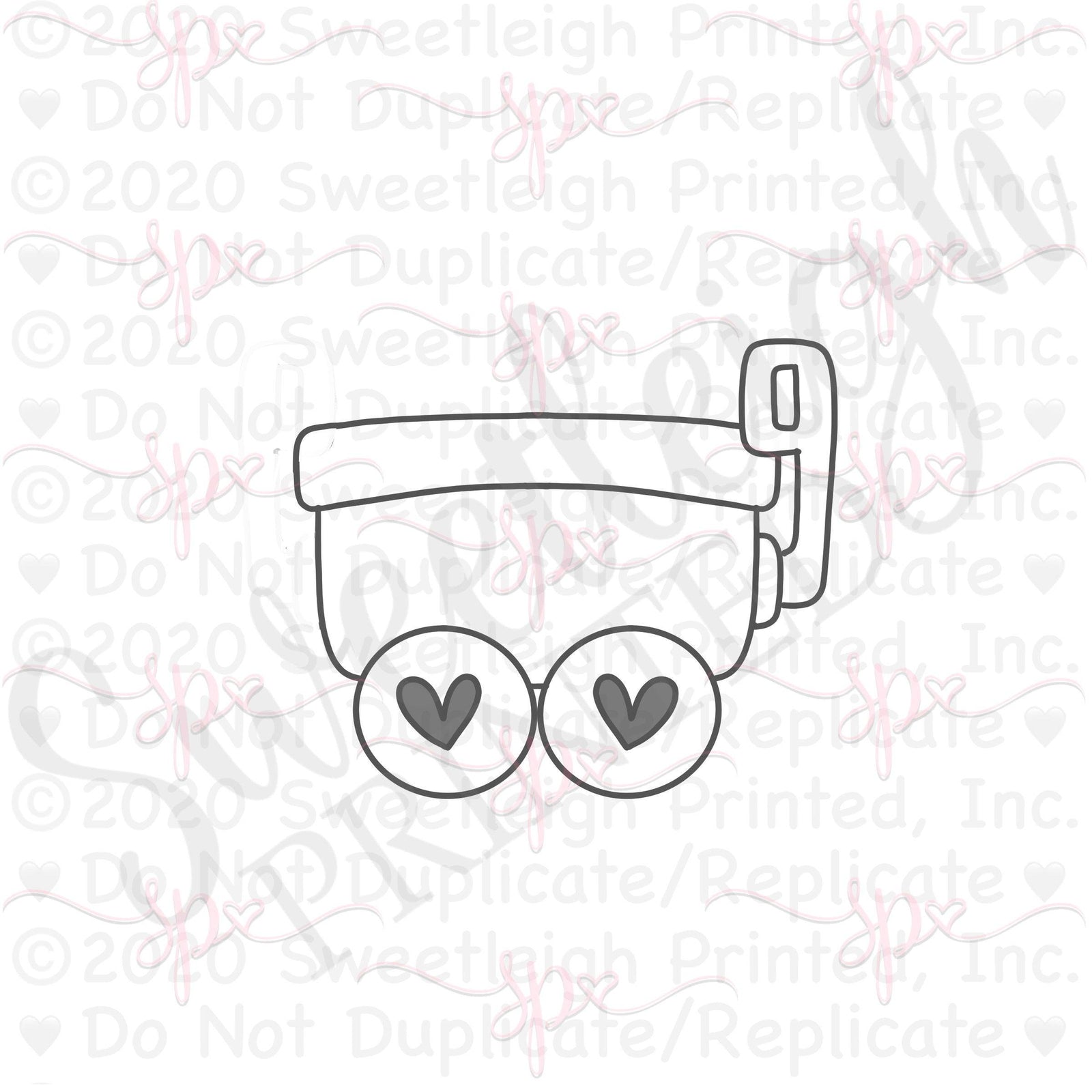 Little Red Wagon Cookie Cutter - Sweetleigh 