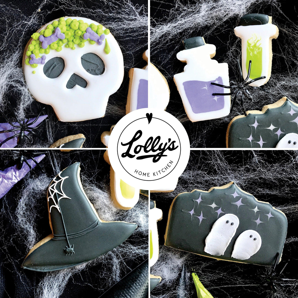 Lolly&#39;s Home Kitchen Halloween Concoctions Cookie Class Cutters - Sweetleigh 
