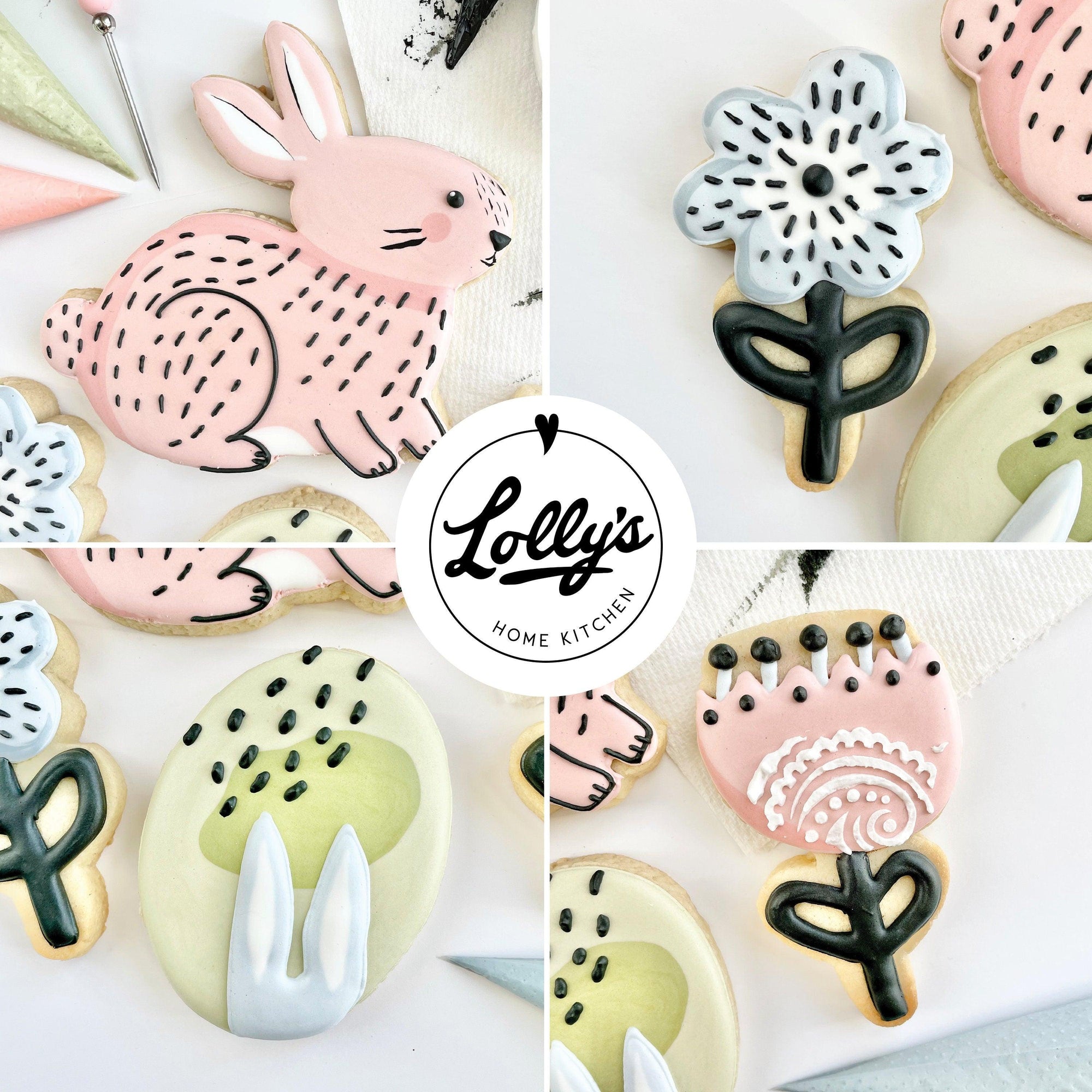 Lolly's Home Kitchen Hoppy Easter Cookie Class - Sweetleigh 