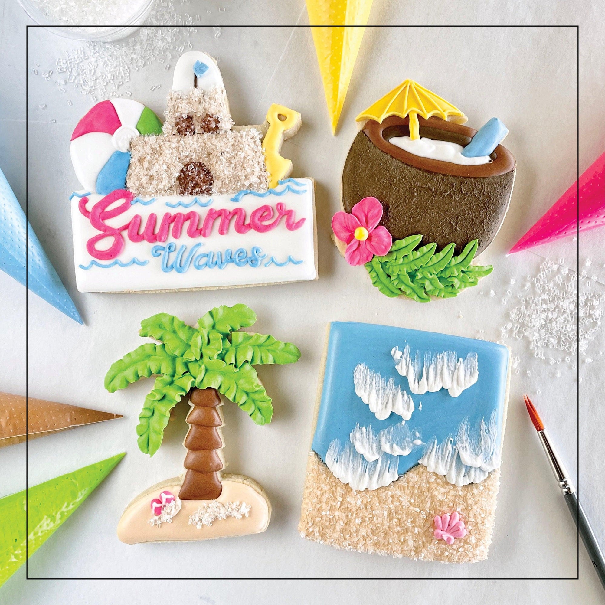Lolly's Home Kitchen Summer Waves Cookie Class Cutters - Sweetleigh 