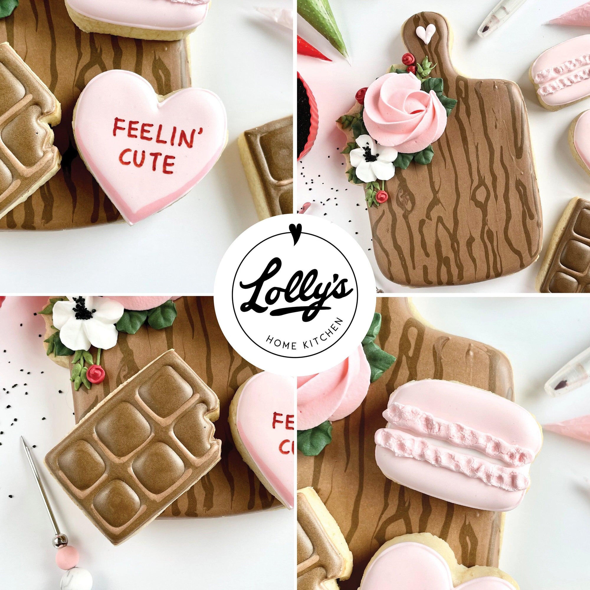 Lolly's Home Kitchen Valentine's Charcuterie Cookie Class Cutters - Sweetleigh 