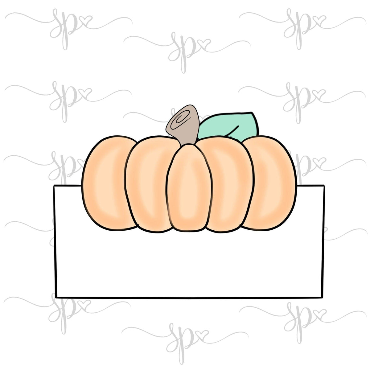 Long Pumpkin Plaque Cookie Cutter - Sweetleigh 