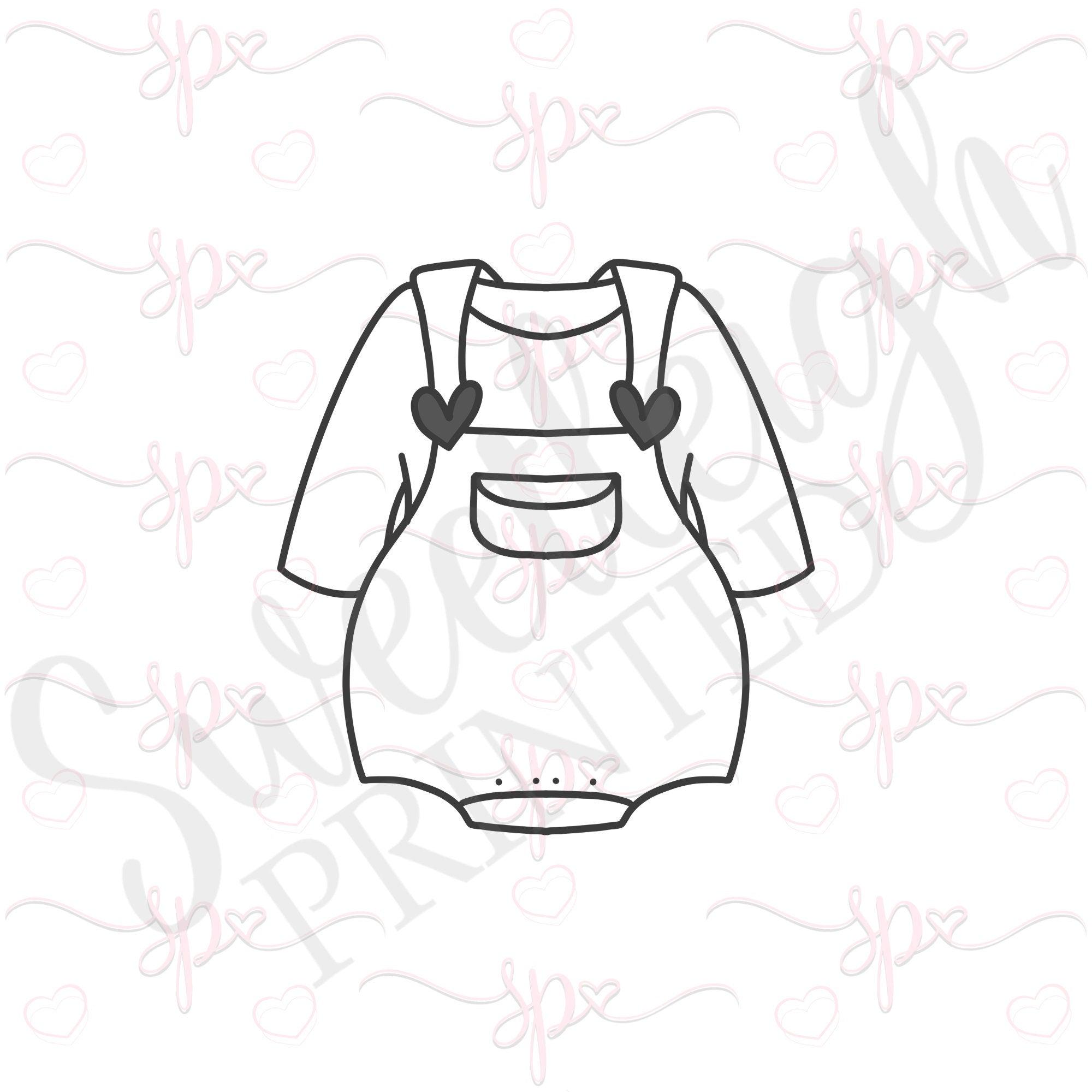 Long Sleeve Baby Overalls Cookie Cutter - Sweetleigh 